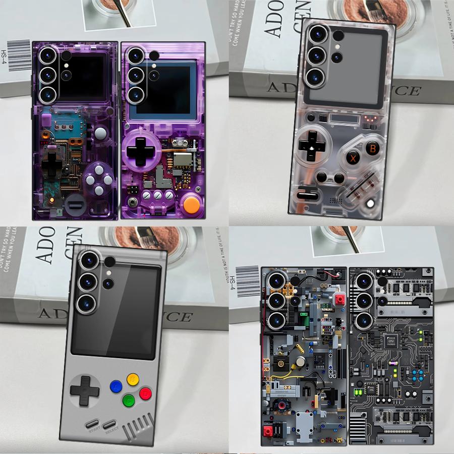 Gaming Console For Phone - Mor Oyun Konsolu Desenli Telefon Kılıfı