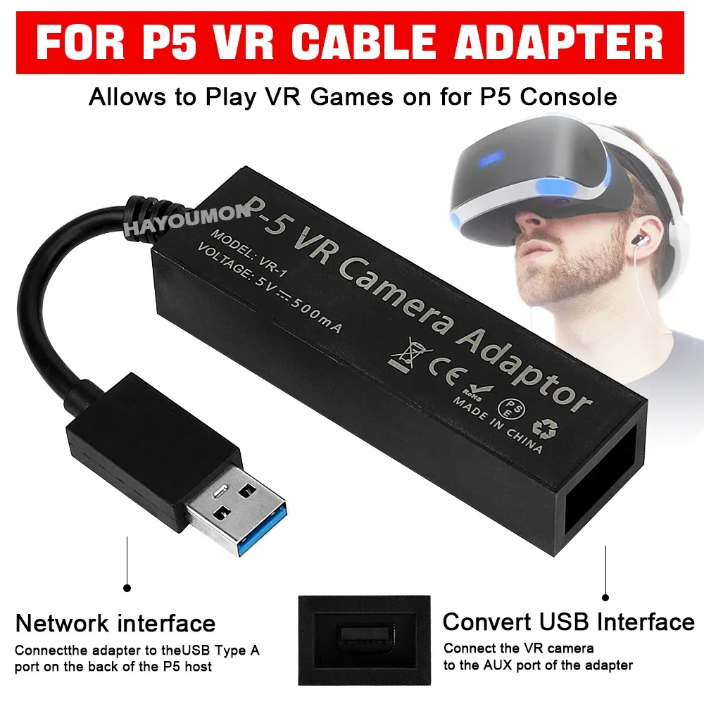 Gaming Console Buttons - PS5 VR Kablo Adaptörü, PS5 Konsolu